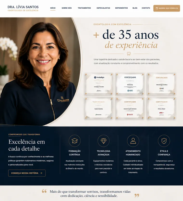Exemplo de site gerado